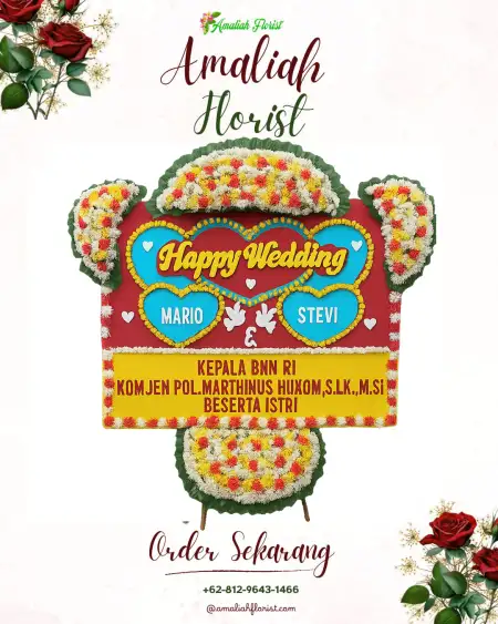 Papan Bunga Pernikahan Purwomartani